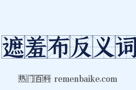 遮羞布反义词是什么意思的图片